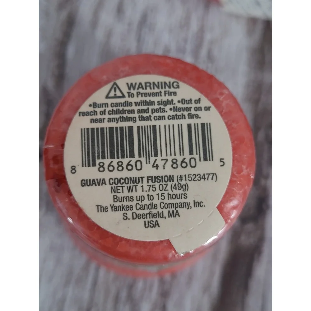 Yankee Candle Guava Coconut Fusion Samplers Votive Candle 1.75oz‎ Lot of 6 New